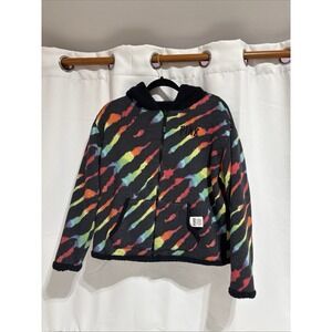 VICTORIA'S SECRET PINK Sherpa Zip Up Reversible Rainbow Y2K Size S